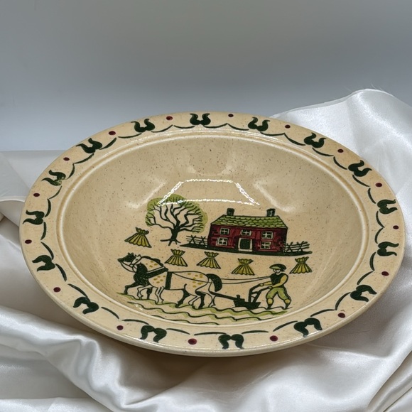 VTG HOMESTEAD PATTERN Metlox Vernon Ware Vegetable Serving Bowl 10" Diameter - Picture 4 of 4